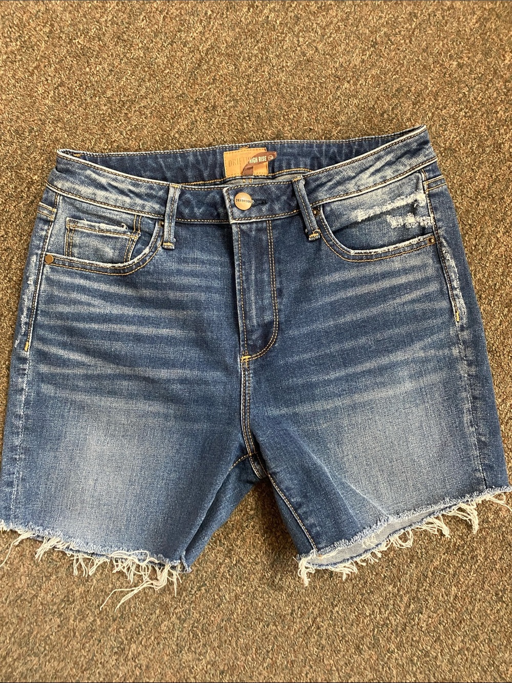 DRIFTWOOD Blue Distressed Denim Cutoff Shorts